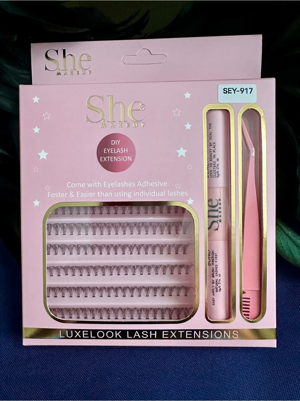 2 She Makeup LuxeLook DIY Cluster Eyelash Extensions - brand new